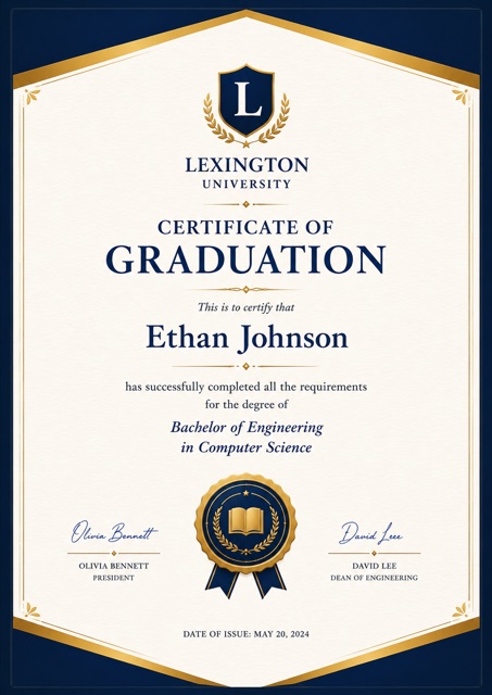 Certificate template