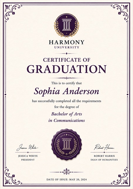 Certificate template
