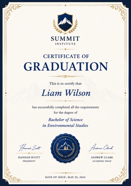 Certificate template